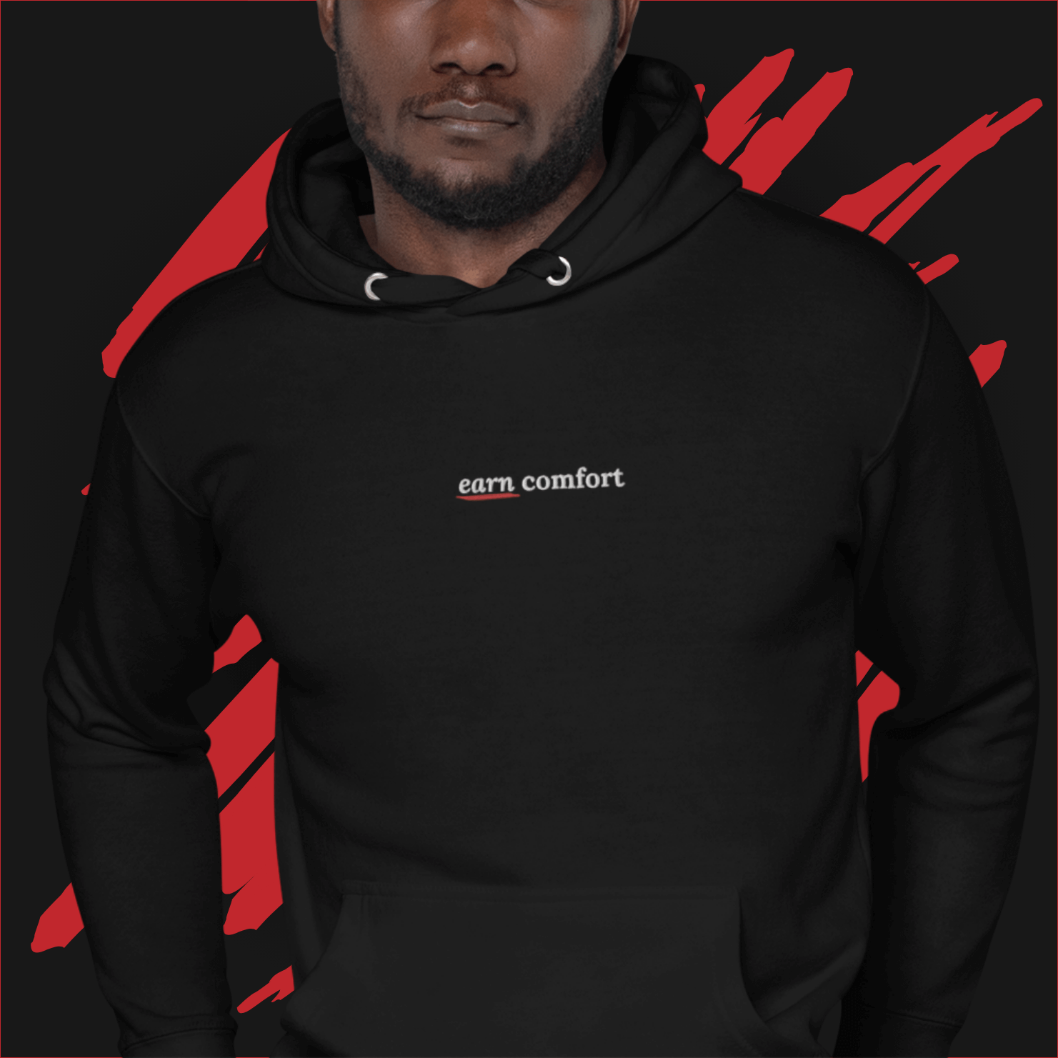 Earn Comfort Embroidered Hoodie