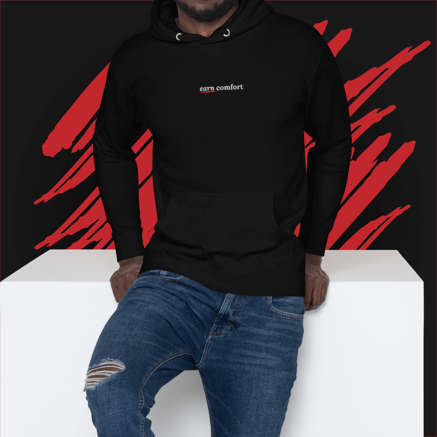 Earn Comfort Embroidered Hoodie